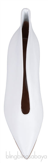 White Pointed Toe Heels