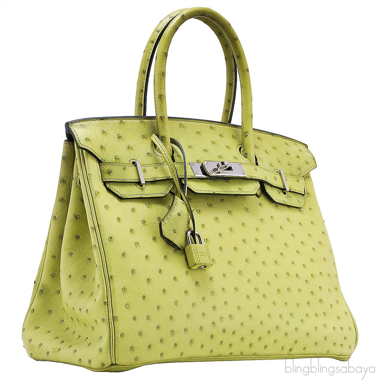 Birkin 30 Ostrich Vert Anis