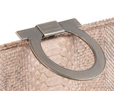 Brown Python Long Clutch