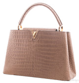 Taupe Capucines Crocodile MM