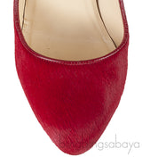 Red Pony Hair Heels