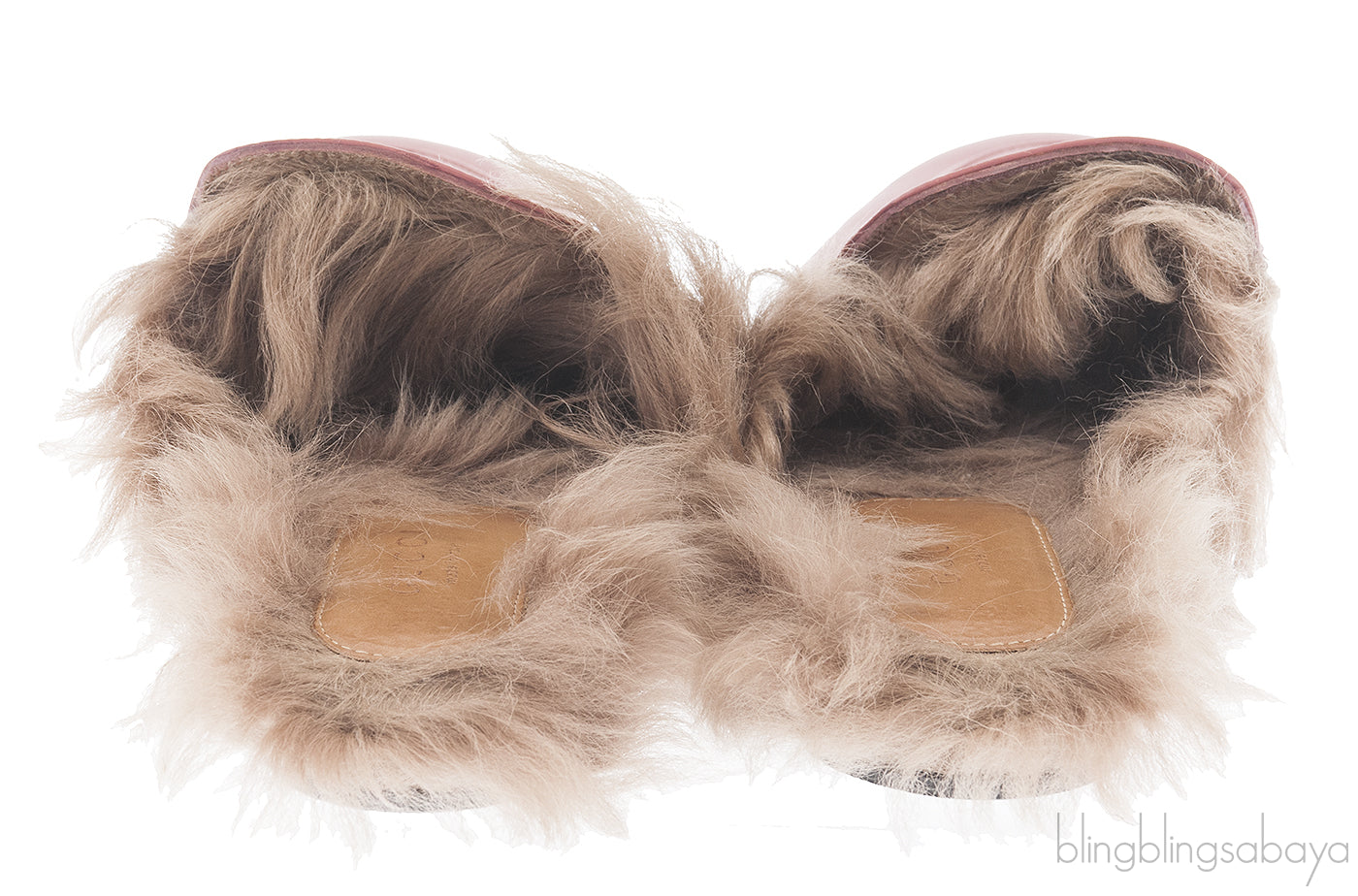 Pink Princetown Fur Slide