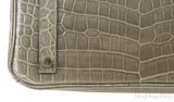 Hermes Birkin 25 Gris Tourterelle Crocodile GHW