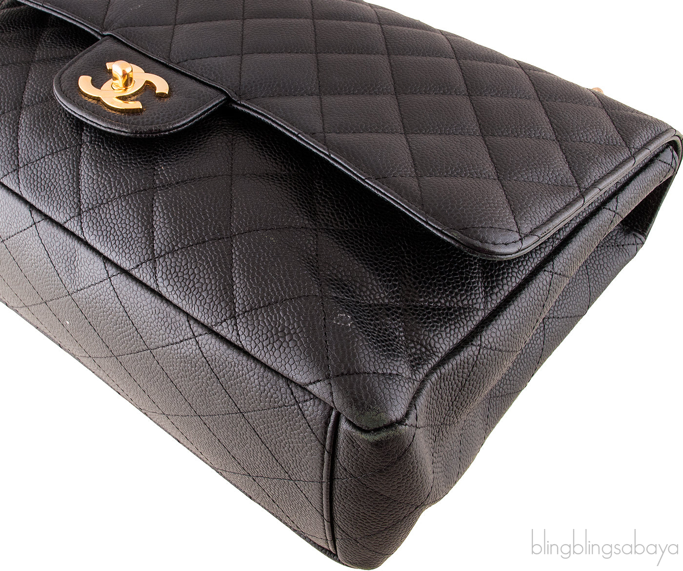 Black Caviar Maxi Flap Bag