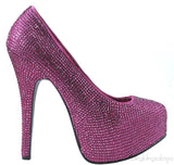 Hot Pink Rhinestone Pump