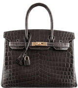 Birkin 30 Graphite Crocodile GHW