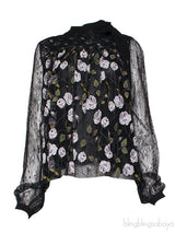 Floral Embroidered Lace Blouse
