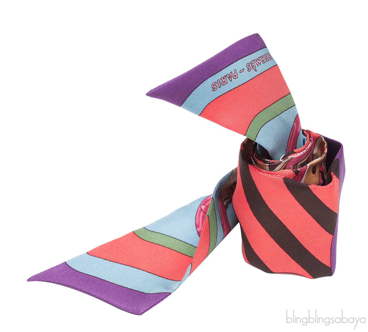 Multi-color Buckle Print Twilly