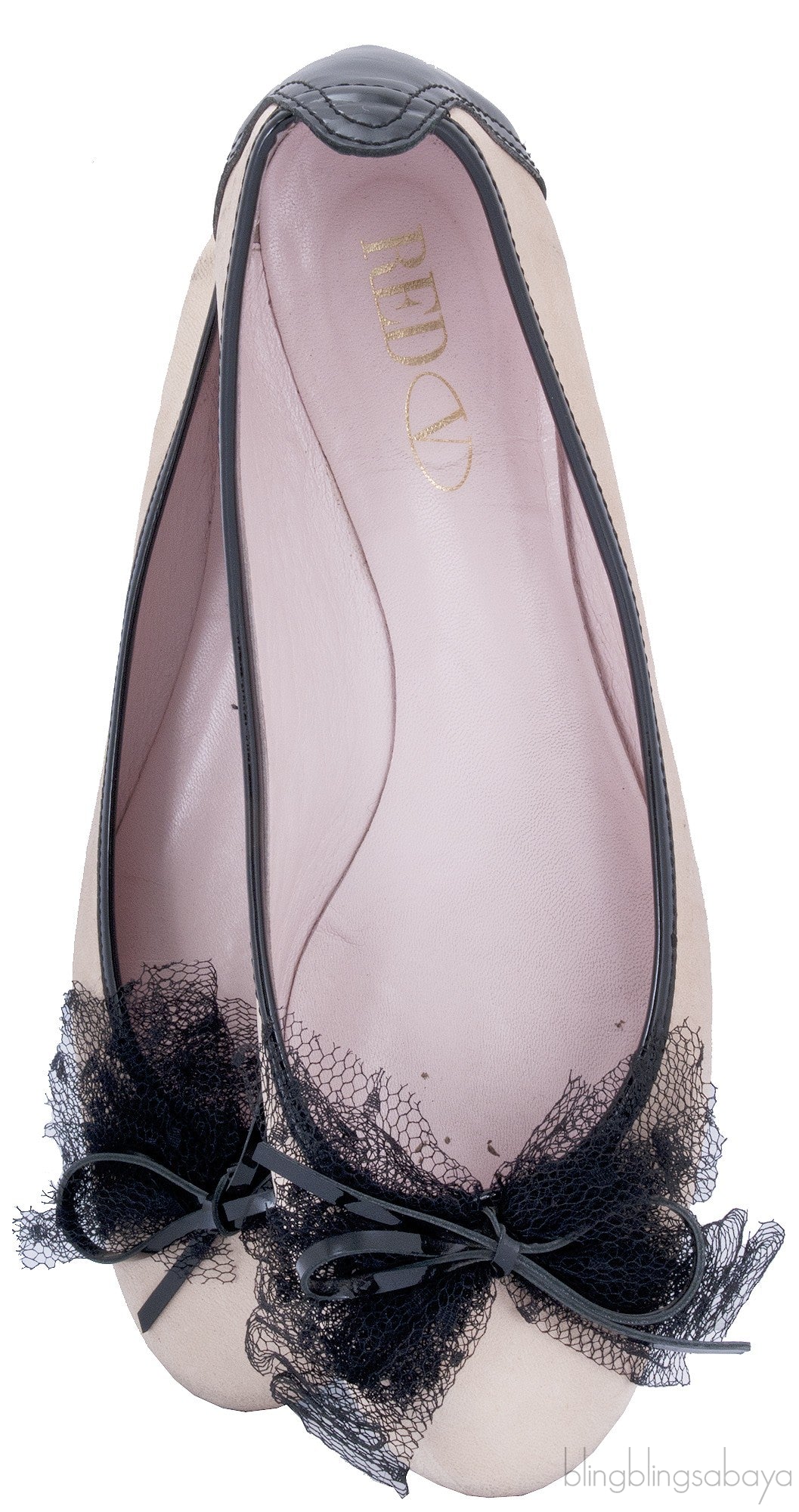 Beige Lace Bow Ballet Flat