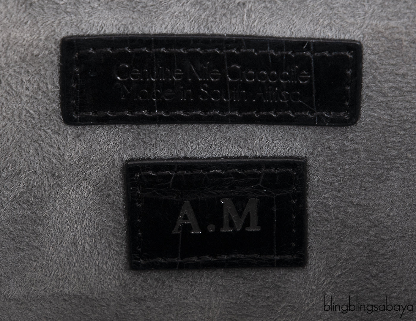 Maxime Black Crocodile Bag