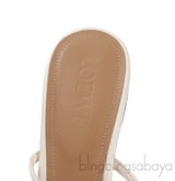 Loewe White Nail Polish Leather Mule