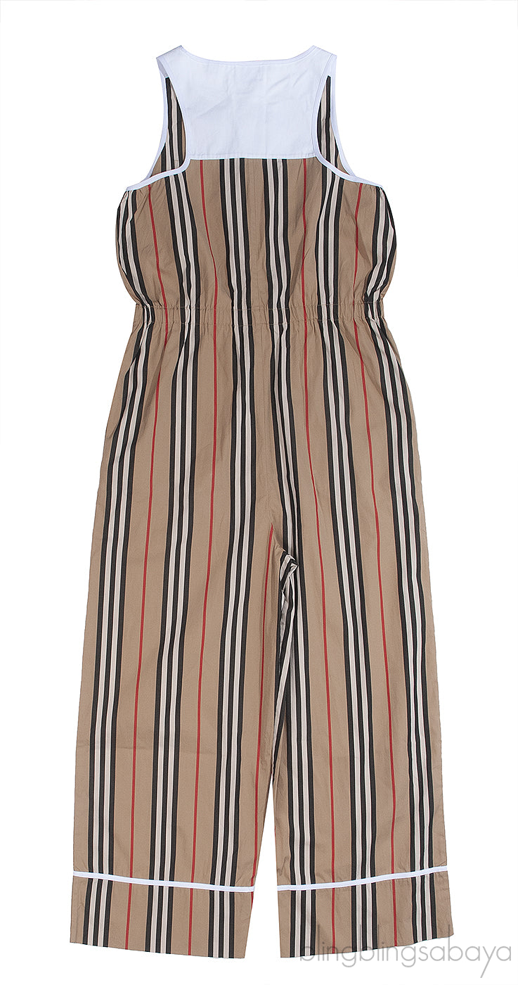 Burberry Checked Sleeveless Kids Jumpsuit