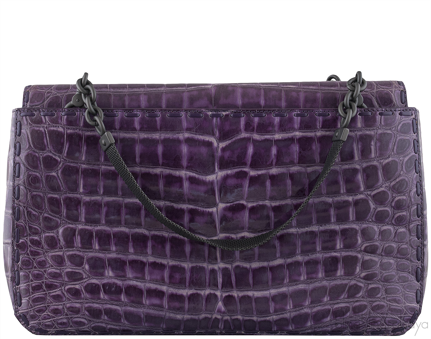 Purple Crocodile Handbag