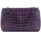 Purple Crocodile Handbag