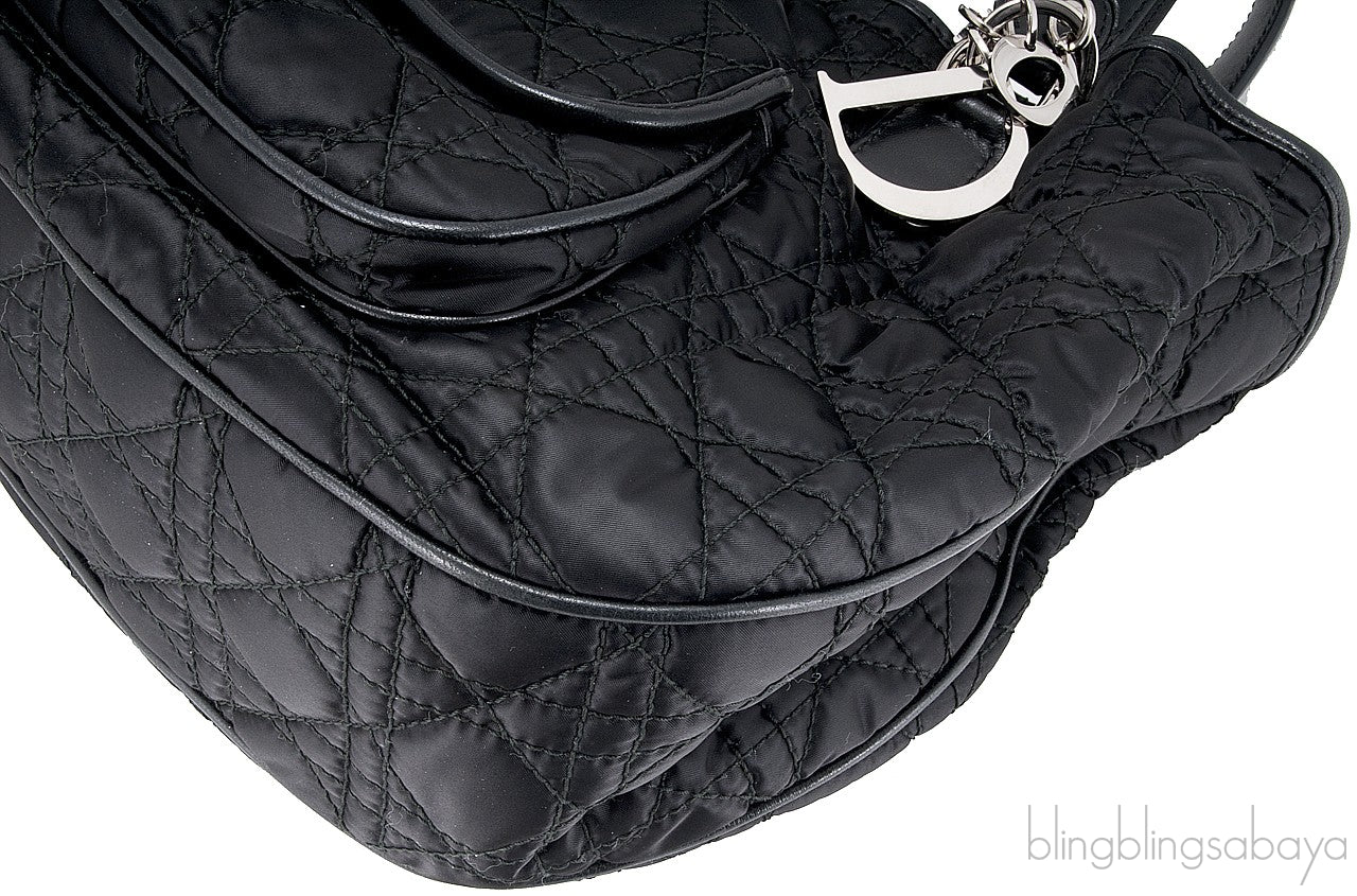 Charming Lock Black Satin Bag