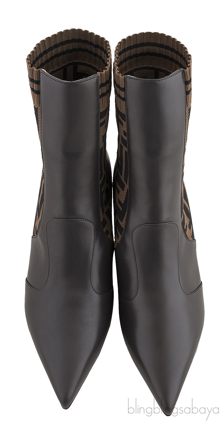 Rockoko Logo-Jacquard Ankle Boots