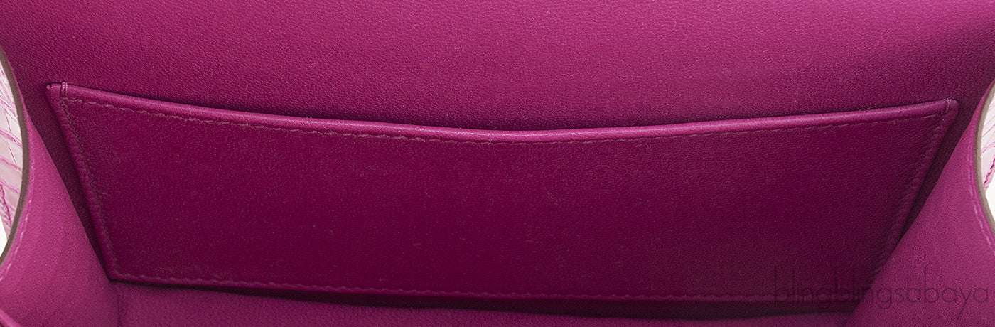 Constance Mini Rose Sheherazade Crocodile