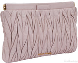 Nude Matelasse Leather Clutch