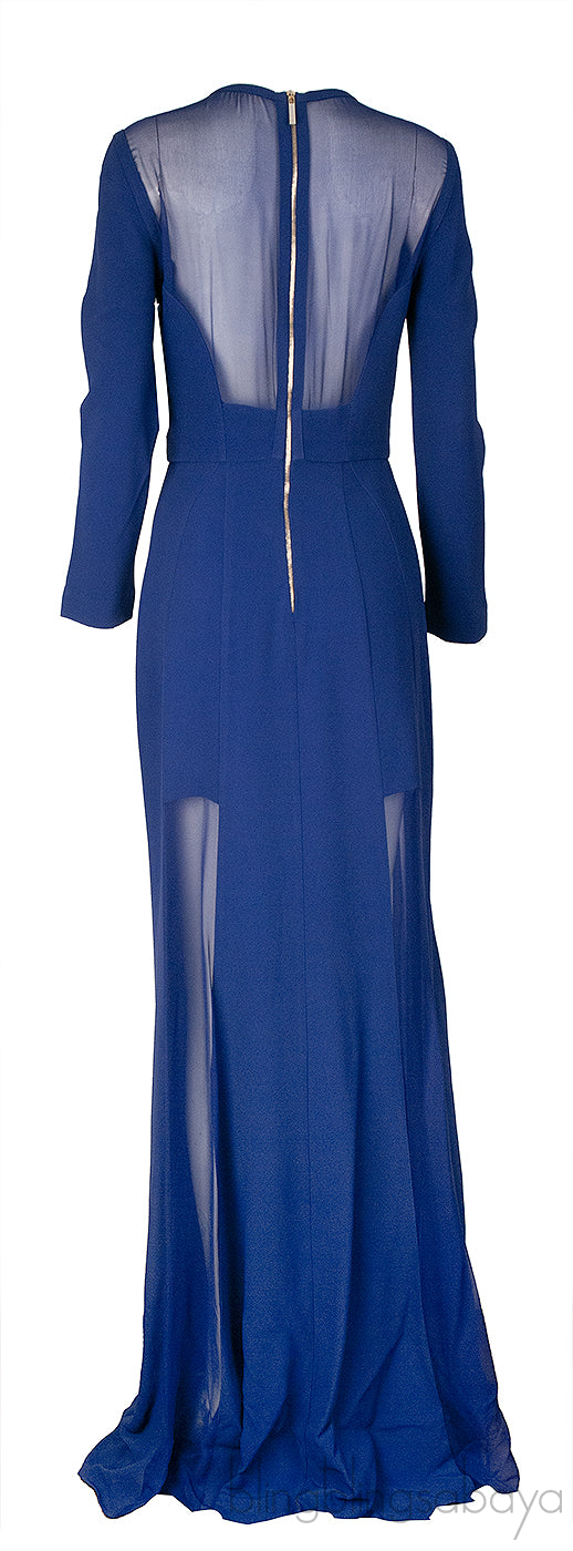 Elie Saab Blue Lace Dress