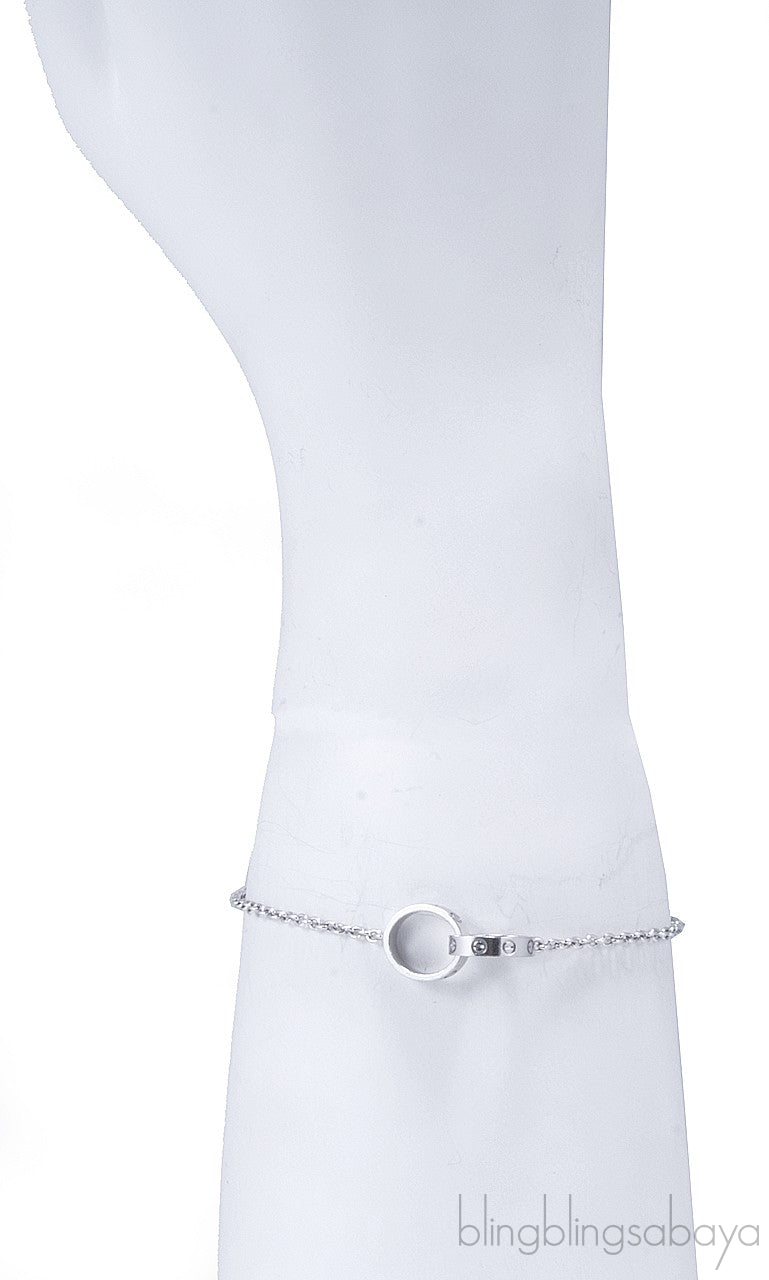 White Gold LOVE Bracelet