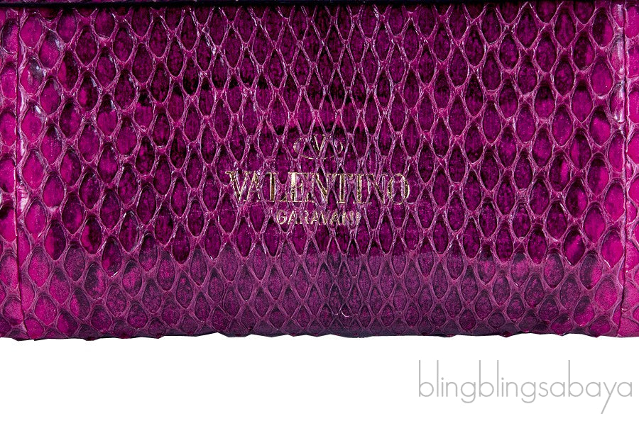 Rockstuds Python Pink Clutch