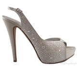 Silver Crystal Platform Heels
