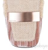 Jute Embellished Crushed Velvet Mules