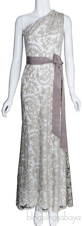 One Shoulder Lace Gown