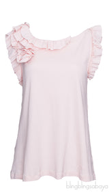 Peach Sleeveless Flower Brooch