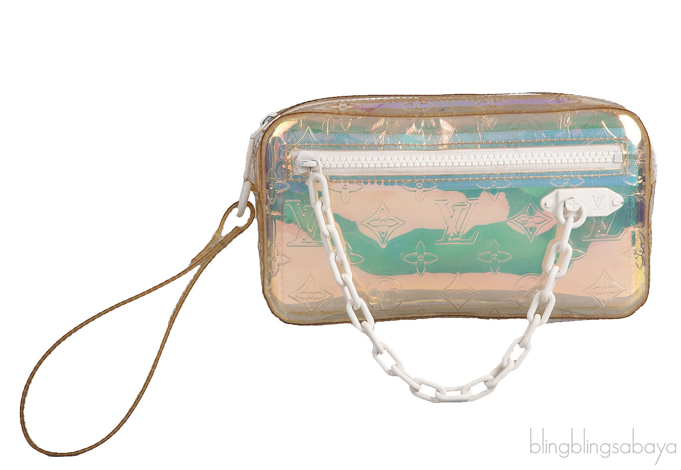 Virgil Prism Monogram Hologram Wristlet Bag