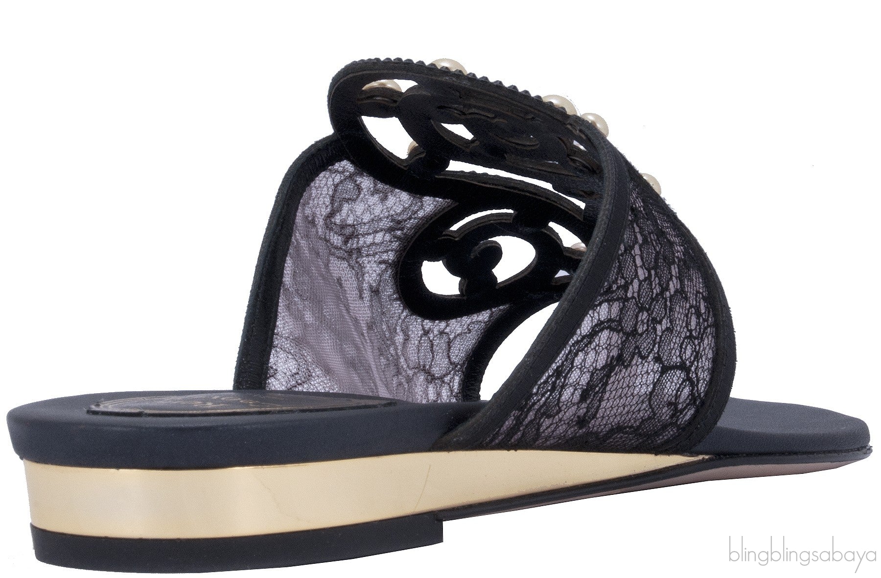 Ruby Black Lace Sandals