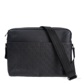 Black Infiniti Leather Calypso Messenger Bag MM