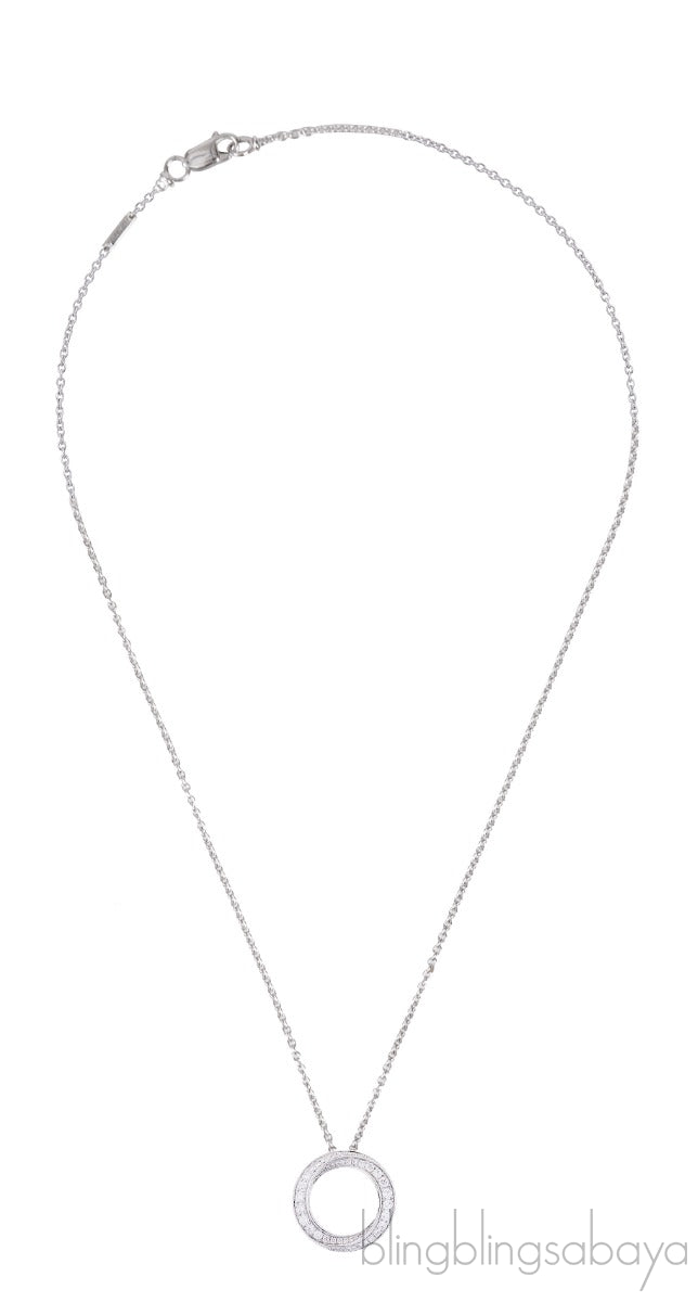 Small WG Diamond Round Pave Spiral Pendant