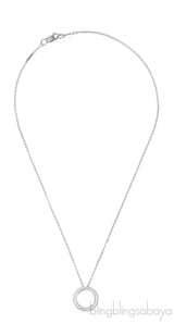 Small WG Diamond Round Pave Spiral Pendant