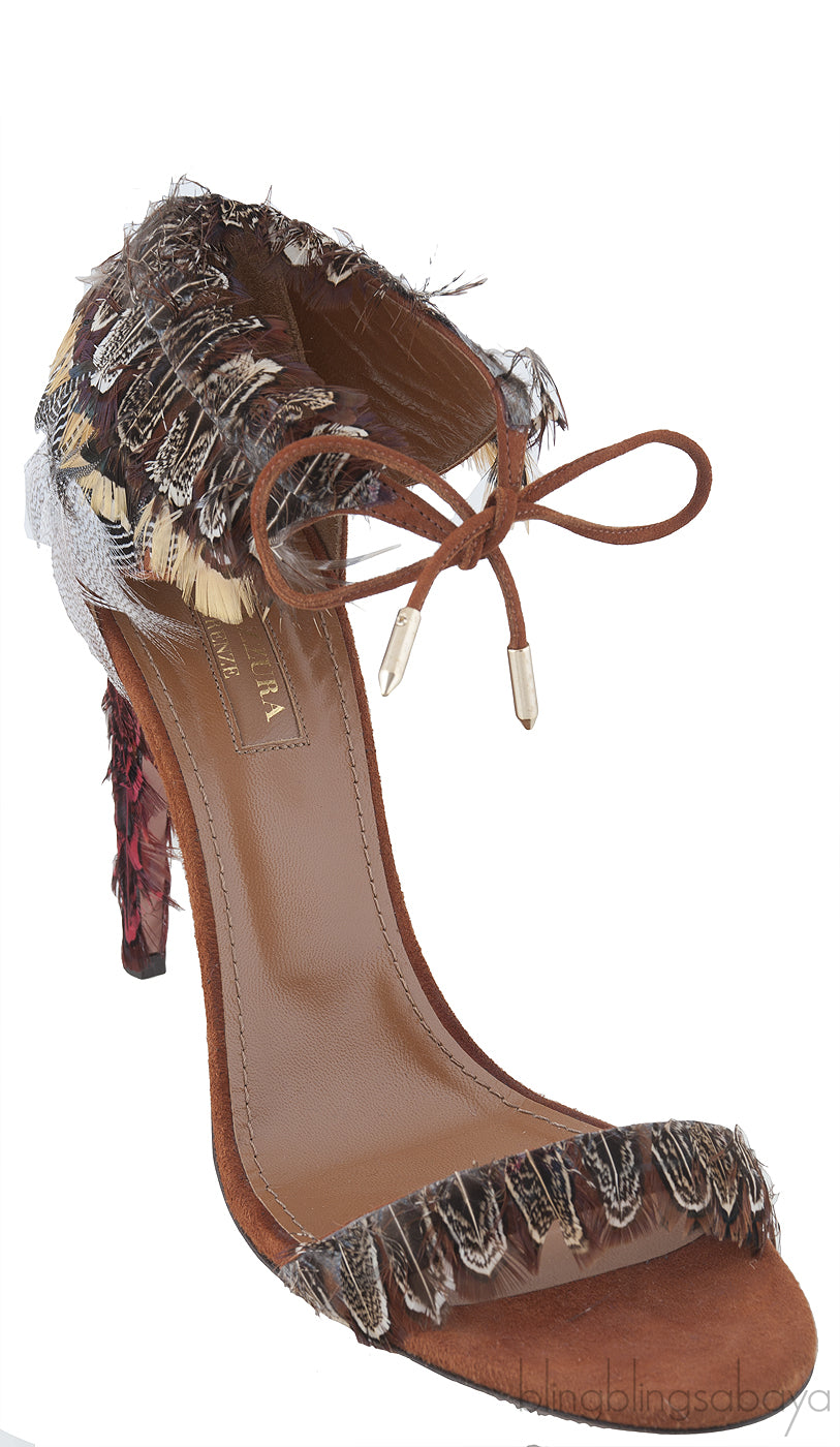 Rio Feather Ankle-tie Sandals