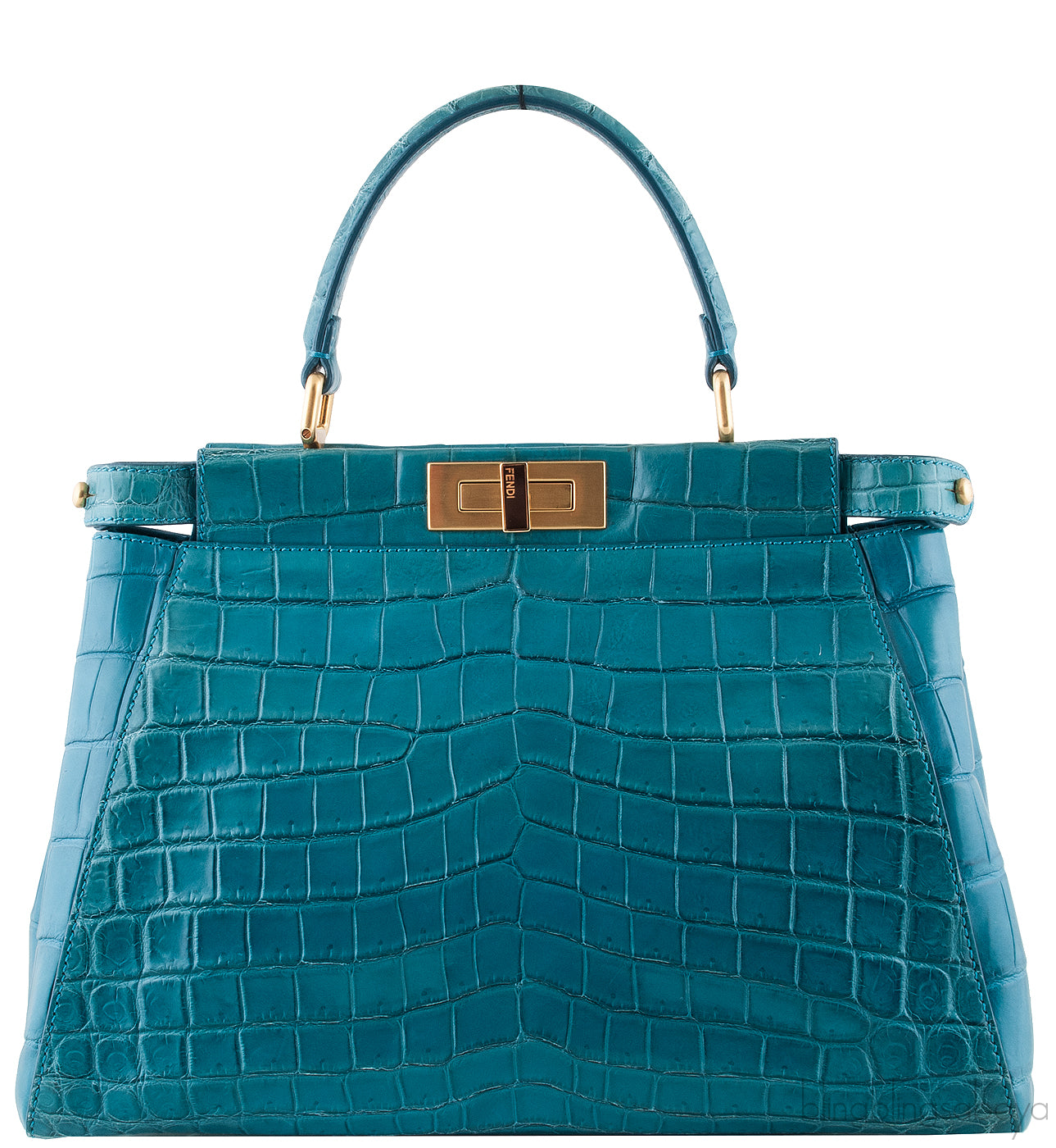 Aqua Blue Crocodile Peek-a-boo