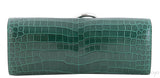 Egee Emerald Crocodile Clutch