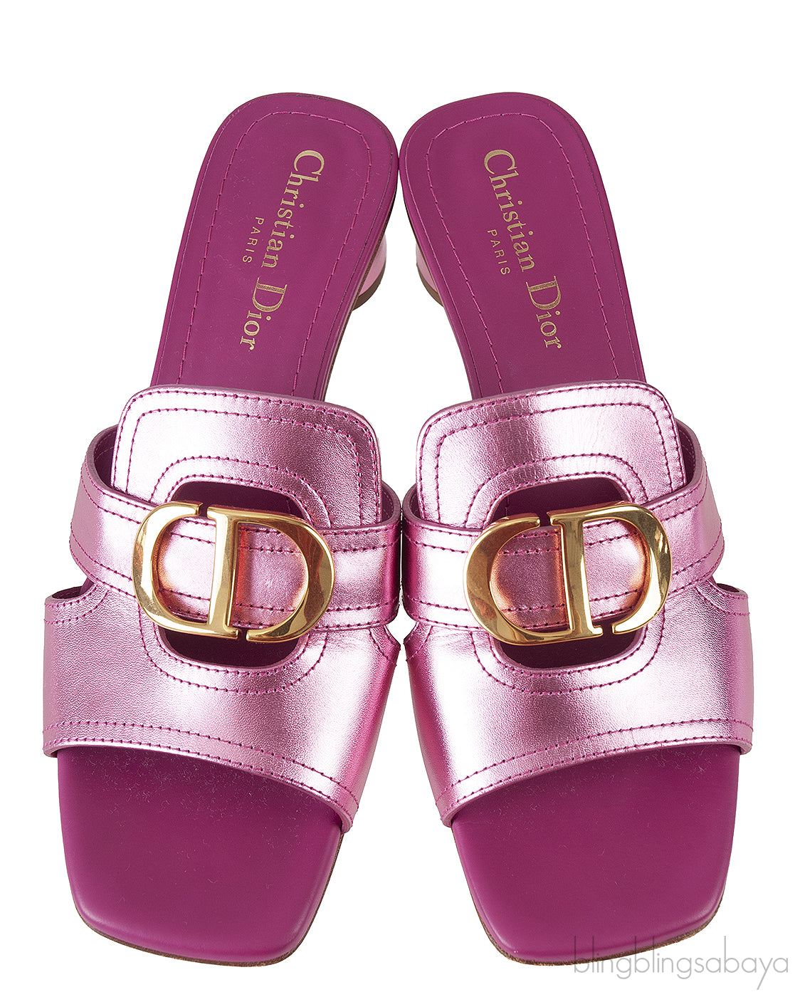 OR Montaigne Metallic Fuchsia Heels Slide