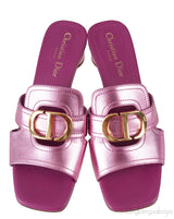 OR Montaigne Metallic Fuchsia Heels Slide