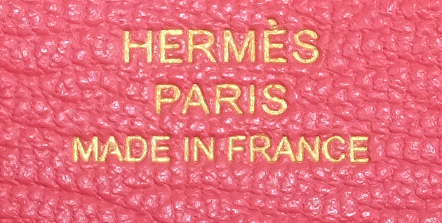 Hermes Bearn Bougainvillier Ostrich Wallet GHW