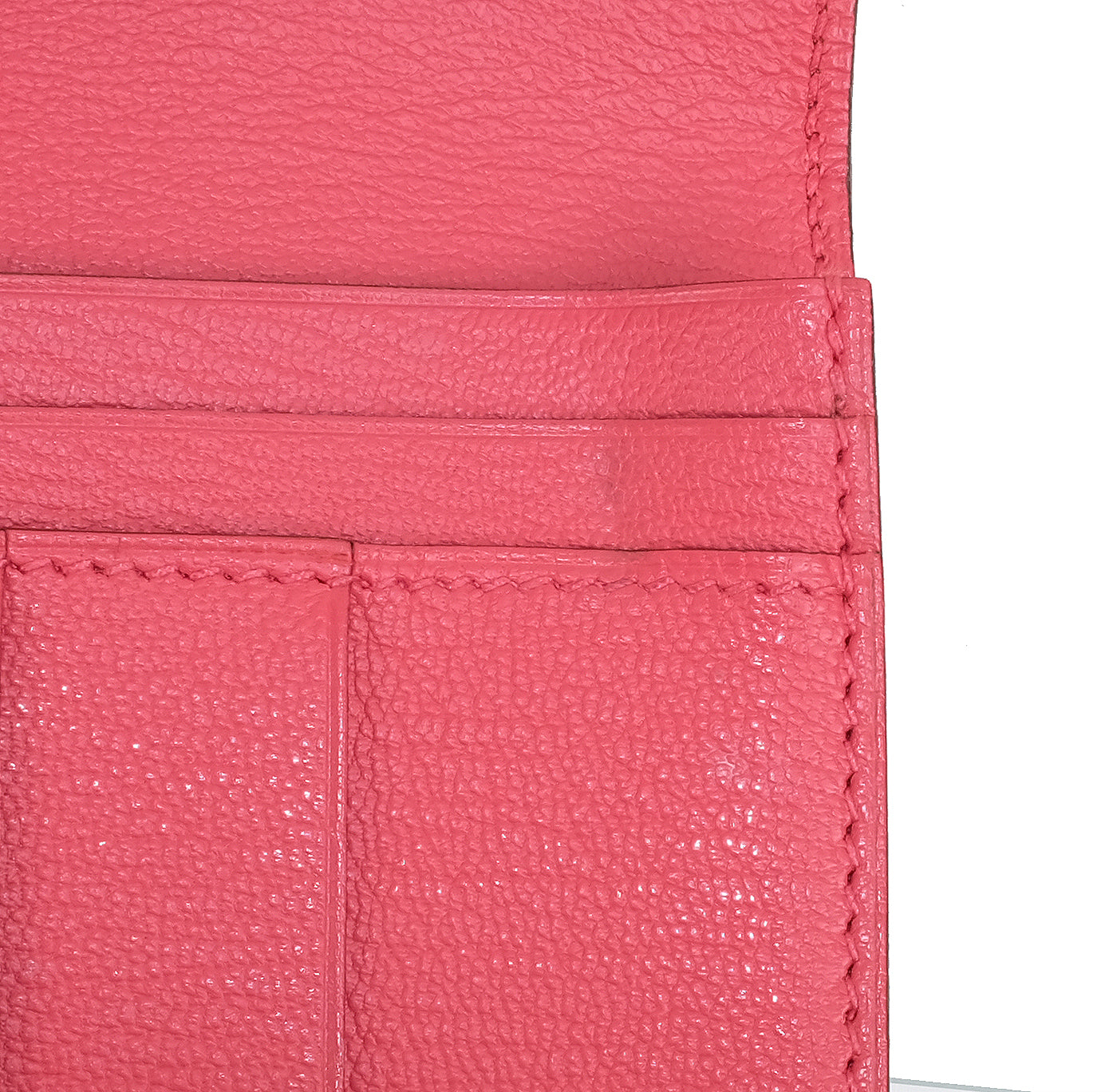 Hermes Bearn Bougainvillier Ostrich Wallet GHW