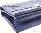 Diorama Crocodile Blue Flap Bag