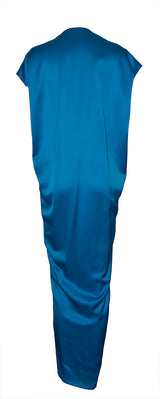Lanvin River 2016  Blue Gathered Front Maxi Dress M