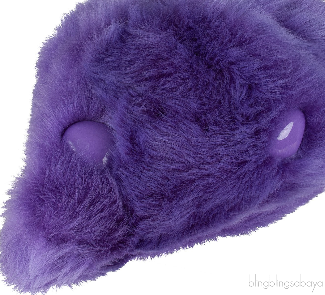 Purple Shearling Pouch