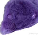 Purple Shearling Pouch
