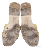 Hermes Oran Yellow Fabric Sandals