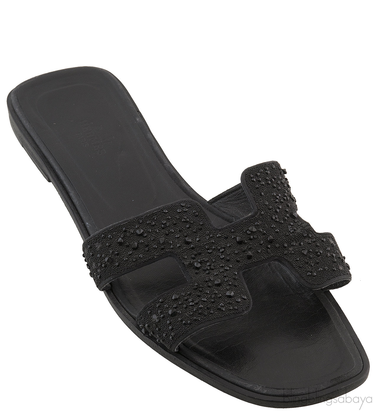 Black Oran Strass Sandals