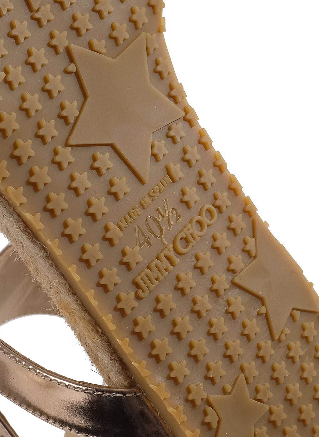 Jimmy Choo Metallic Gold Gladiator Sandals
