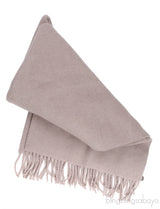Grey Wool Fringed Scarf