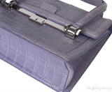 Christian Dior Mitzah Lilac  Crocodile Medium Tote